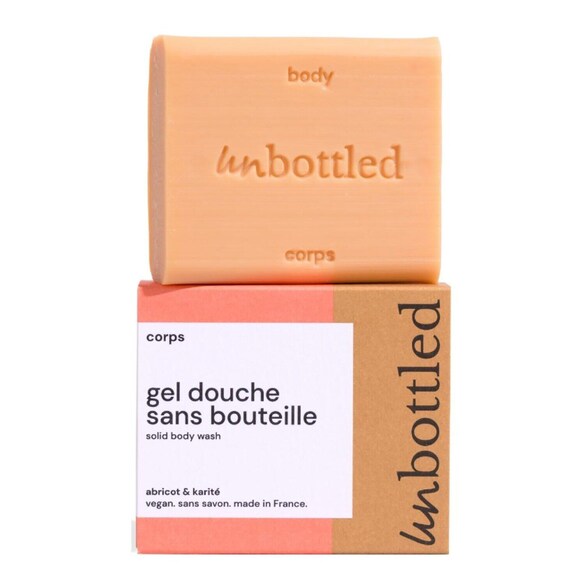 Solid Shower Gel Apricot & Shea Butter - Body soap, UNBOTTLED