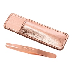 Mini Slant Tweezer & Case - Slant Mini Tweezer med etui, Rose Gold, TWEEZERMAN