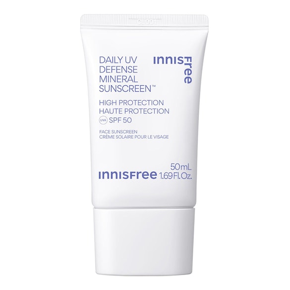 Daily UV Defense Mineral Sunscreen SPF 50 - UVA and UVB Protection, INNISFREE