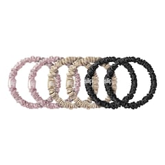 Silk Skinny Scrunchies - 6-pack, SLIP
