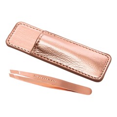 Mini Slant Tweezer & Case - Slant Mini Tweezer med etui, Rose Gold, TWEEZERMAN
