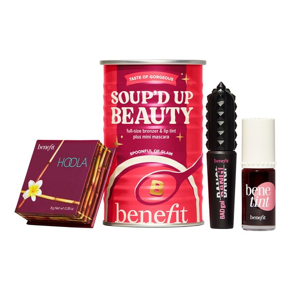 Soup'd Up Beauty - Bronzer, Lip & Cheek Tint, Mascara Christmas Beauty Set, BENEFIT COSMETICS