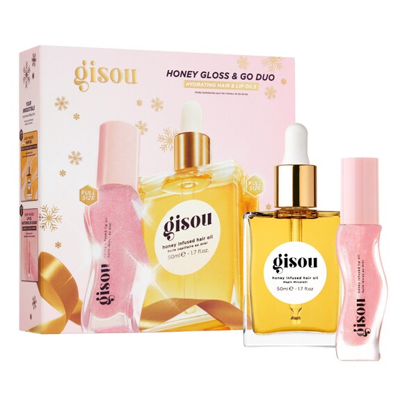Honey Gloss & Go Duo - Sæt med hårolie og læbeolie, GISOU