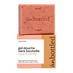Body Wash Bar with Rose & Shea pH balanced soap, UNBOTTLED