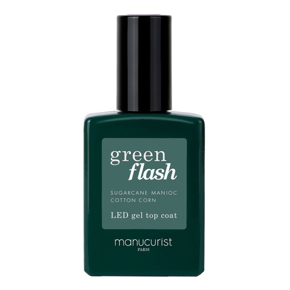 Green Flash - LED Gel Top Coat, MANUCURIST