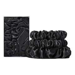 Back to Basics - Black Pure Silk Scrunchie Set, SLIP