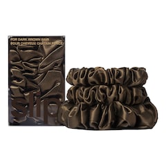 Back to Basics - Dark Brown Pure Silk Scrunchie Set, SLIP