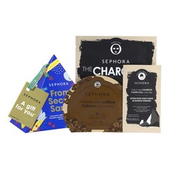 From Secret Santa - Surprise Charcoal and Caffeine Skincare Pouch, SEPHORA COLLECTION
