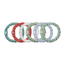 6 pure silk skinny scrunchies - hårelastikker i fin, ren silke
