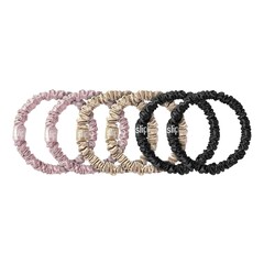 Silk Skinny Scrunchies - 6-pack, SLIP