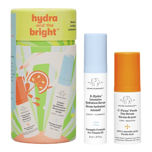 Hydra and the bright™ - Æske med to plejende serummer i rejseformat, DRUNK ELEPHANT