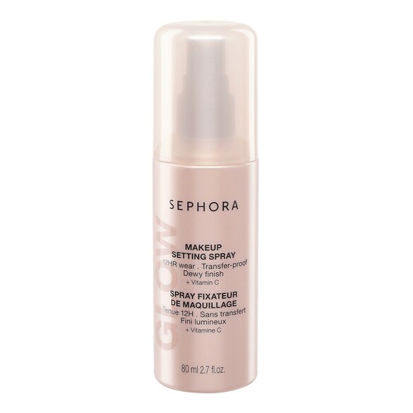 GLOW Makeup Setting Spray - 12 timers hold, ingen overførsel, lysende finish, SEPHORA COLLECTION