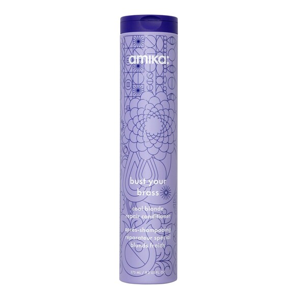 Bust Your Brass - Plejende balsam, der afhjælper gule toner i polar blondt hår, AMIKA