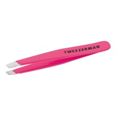 Mini skrå pincet - skrå mini pincet, neon pink, TWEEZERMAN