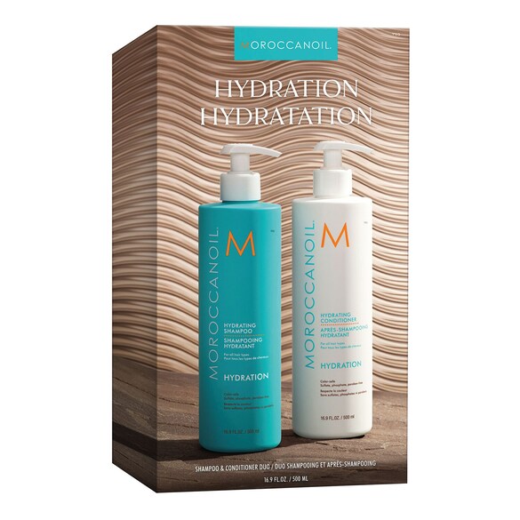 Duo med shampoo og balsam - Fugtende hårplejerutine, MOROCCANOIL
