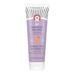 KP bodyscrub med 10% AHA, frisk fersken, FIRST AID BEAUTY