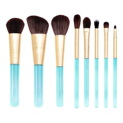 Aquamarine Essential Brush Set - Set med 8 børster til øjne og ansigt, NABLA