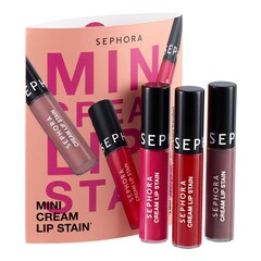 Mini Cream Lip Stain - Sæt med 3 mini Rouges veloutés, der ikke løber ud, SEPHORA COLLECTION