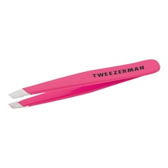 Mini skrå pincet - skrå mini pincet, neon pink, TWEEZERMAN