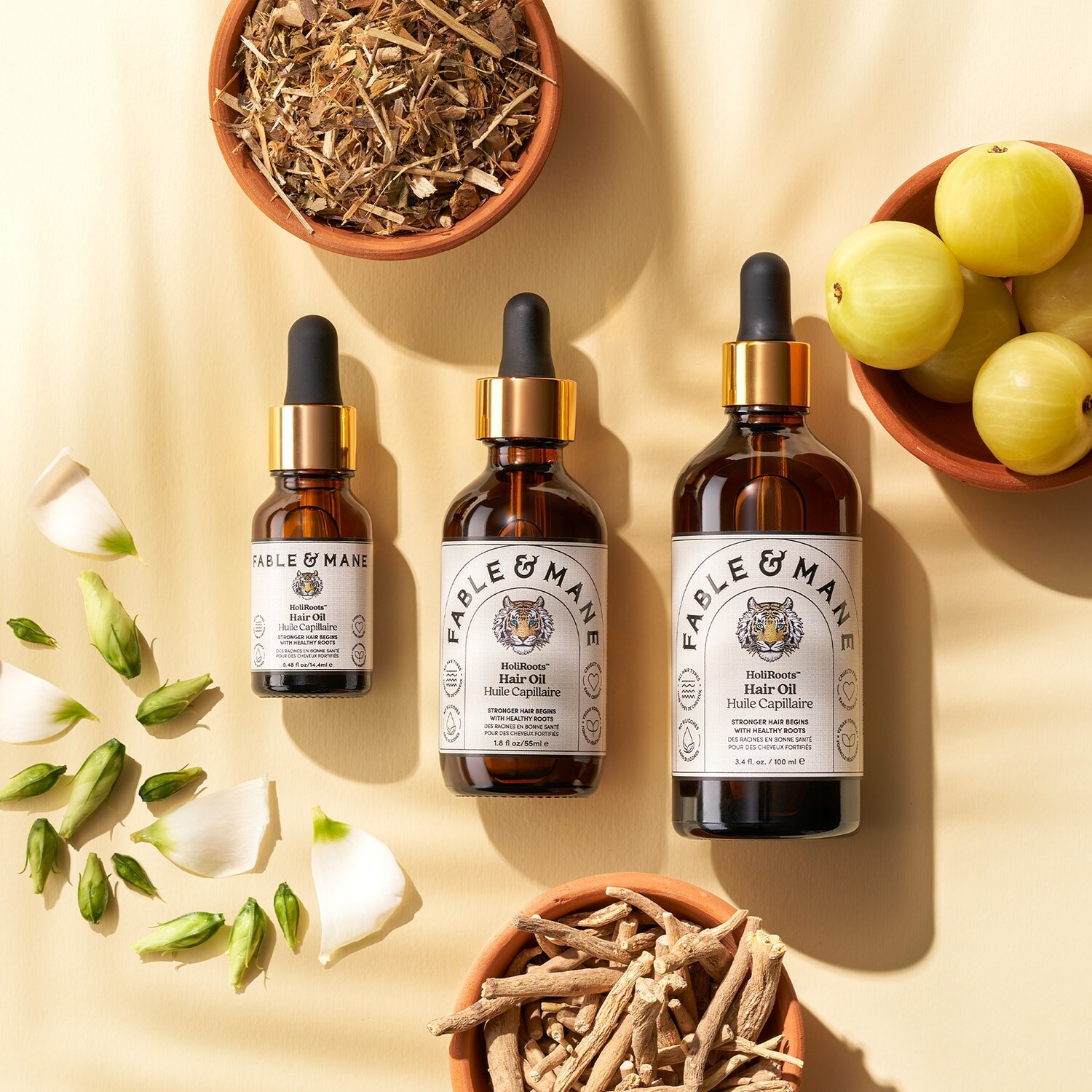 HoliRoots™ PreWash Strengthening Treatment Hair Oil FABLE & MANE ≡